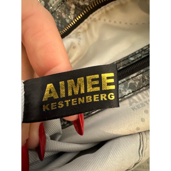 Aimee Kestenberg Purse Tuscany Snakeskin/Suede Hobo Bag Modern Designer MobWife - Picture 4 of 13